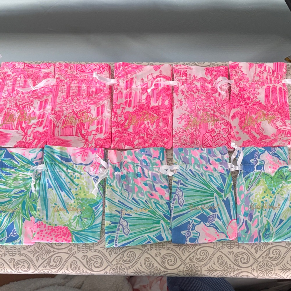 Lilly Pulitzer Pink and Blue Patterned Bags